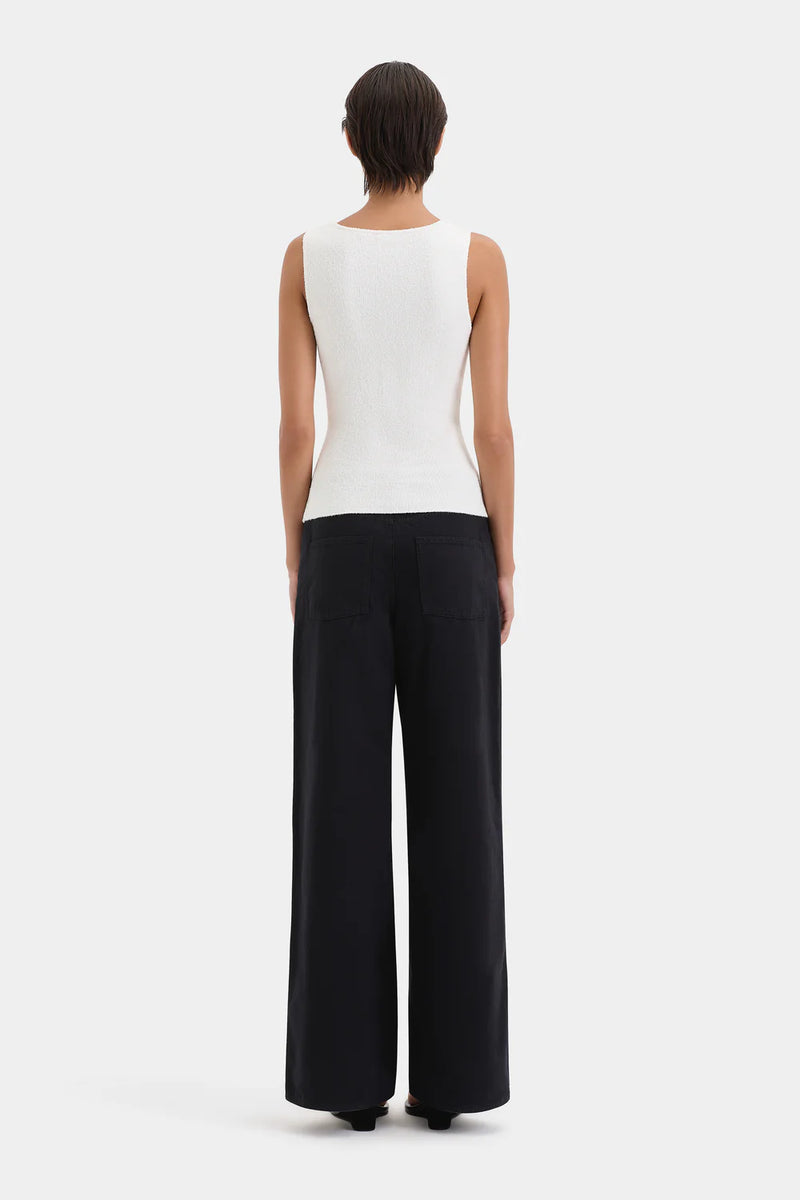 CHIARA BEADED TANK IVORY - SIR