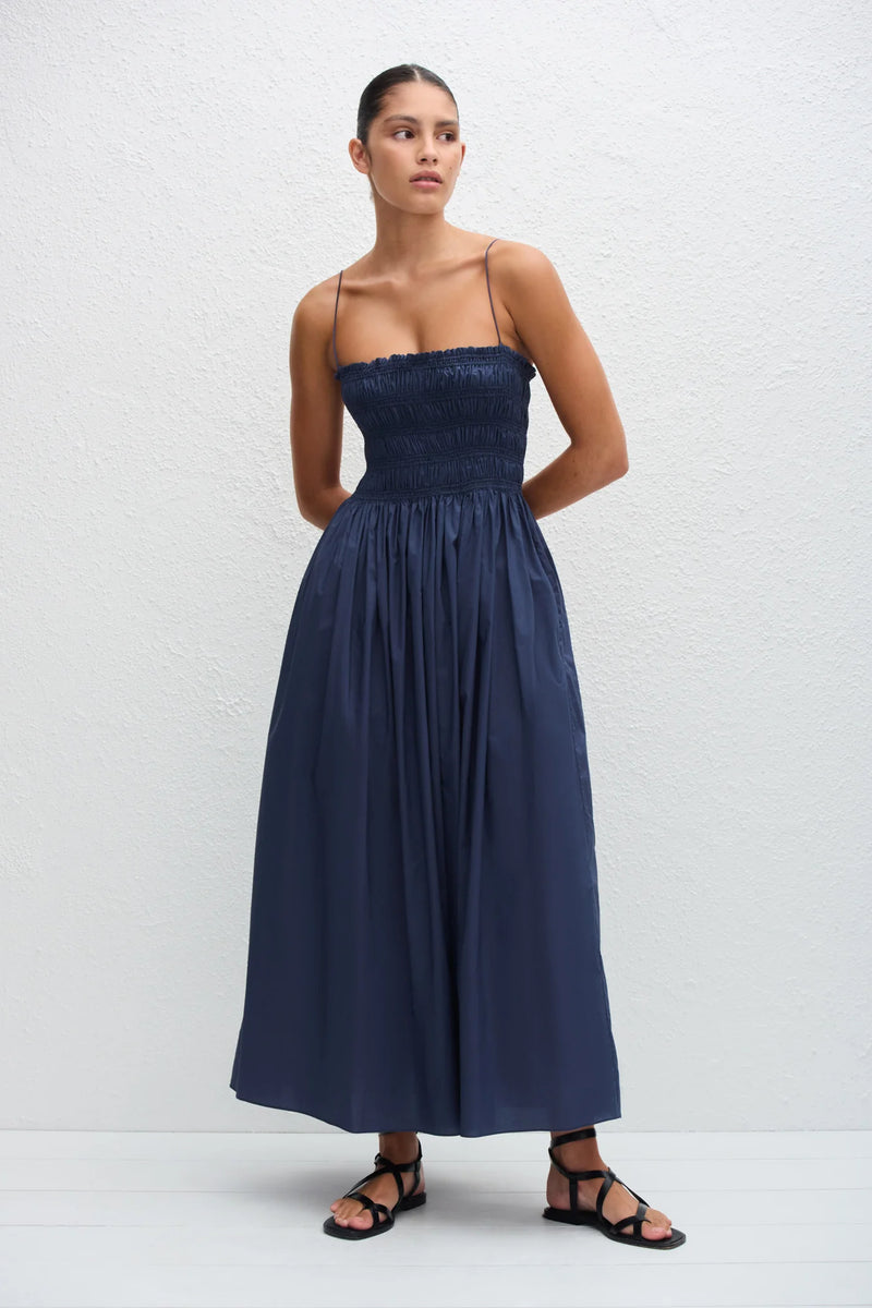 SHIRRED BODICE DRESS DUSK - MATTEAU