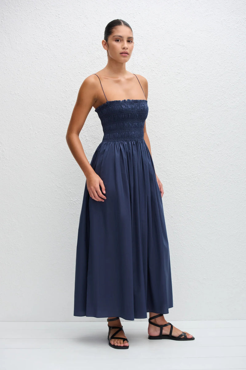 SHIRRED BODICE DRESS DUSK - MATTEAU