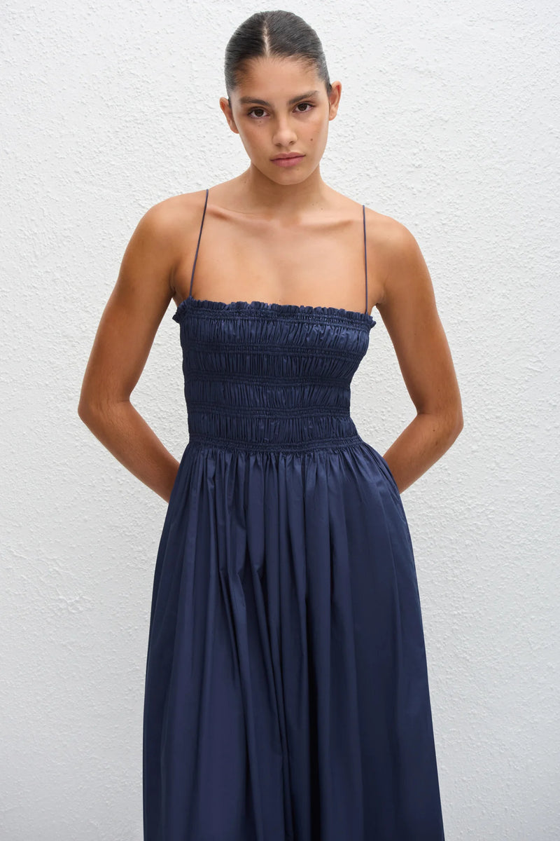 SHIRRED BODICE DRESS DUSK - MATTEAU