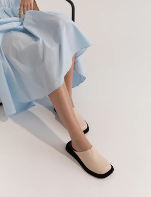 SIMPLE MULE 2181 CREAM/BLACK