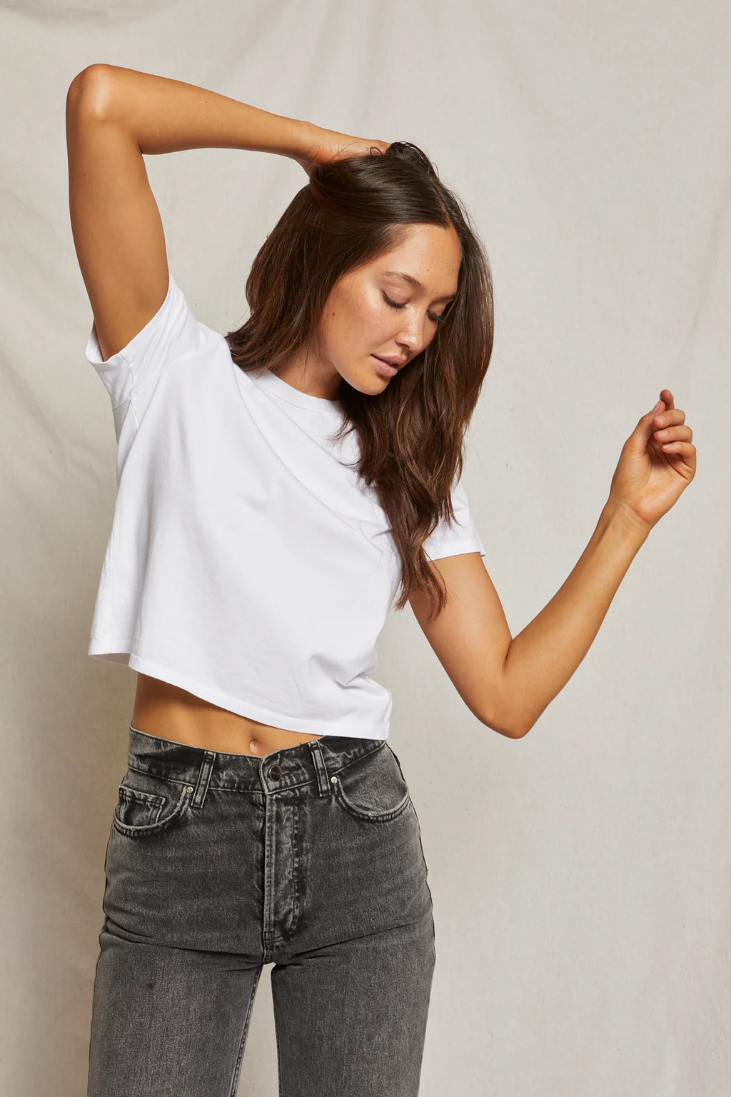 SPRINGSTEEN RINGSPUN COTTON BABY TEE WHITE
