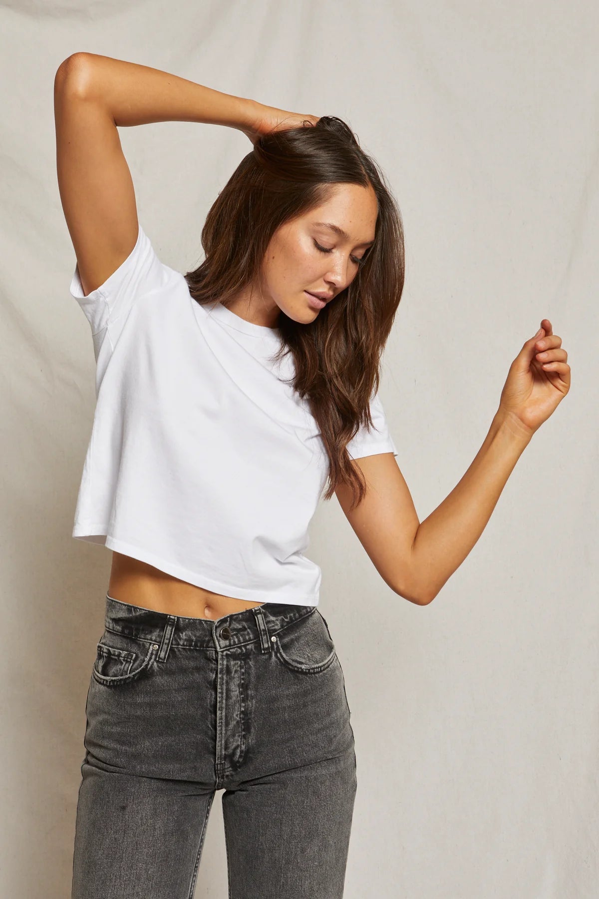SPRINGSTEEN RINGSPUN COTTON BABY TEE WHITE