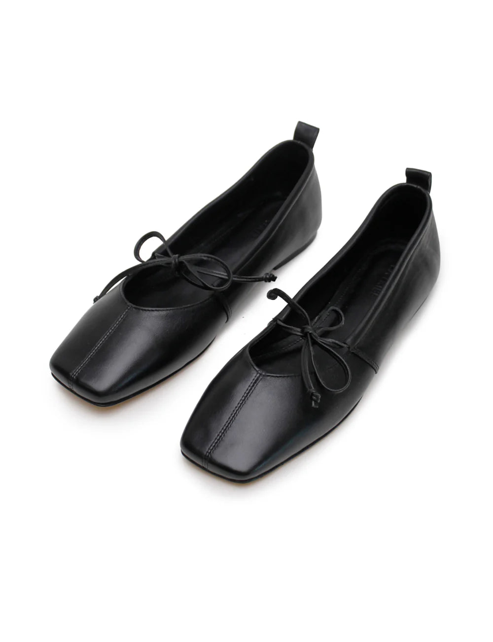 SQUARE TOE FLAT BLACK