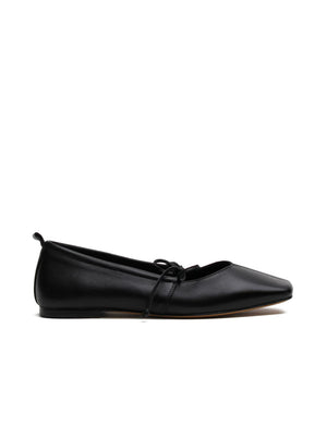 SQUARE TOE FLAT BLACK
