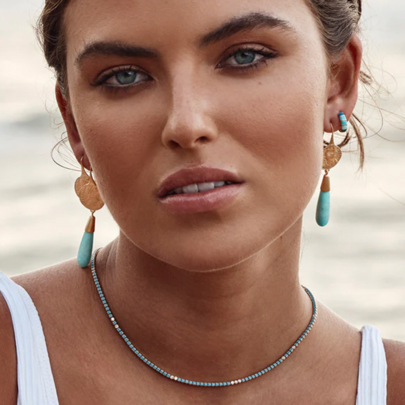 TURQUOISE TENNIS NECKLACE - FAIRLEY