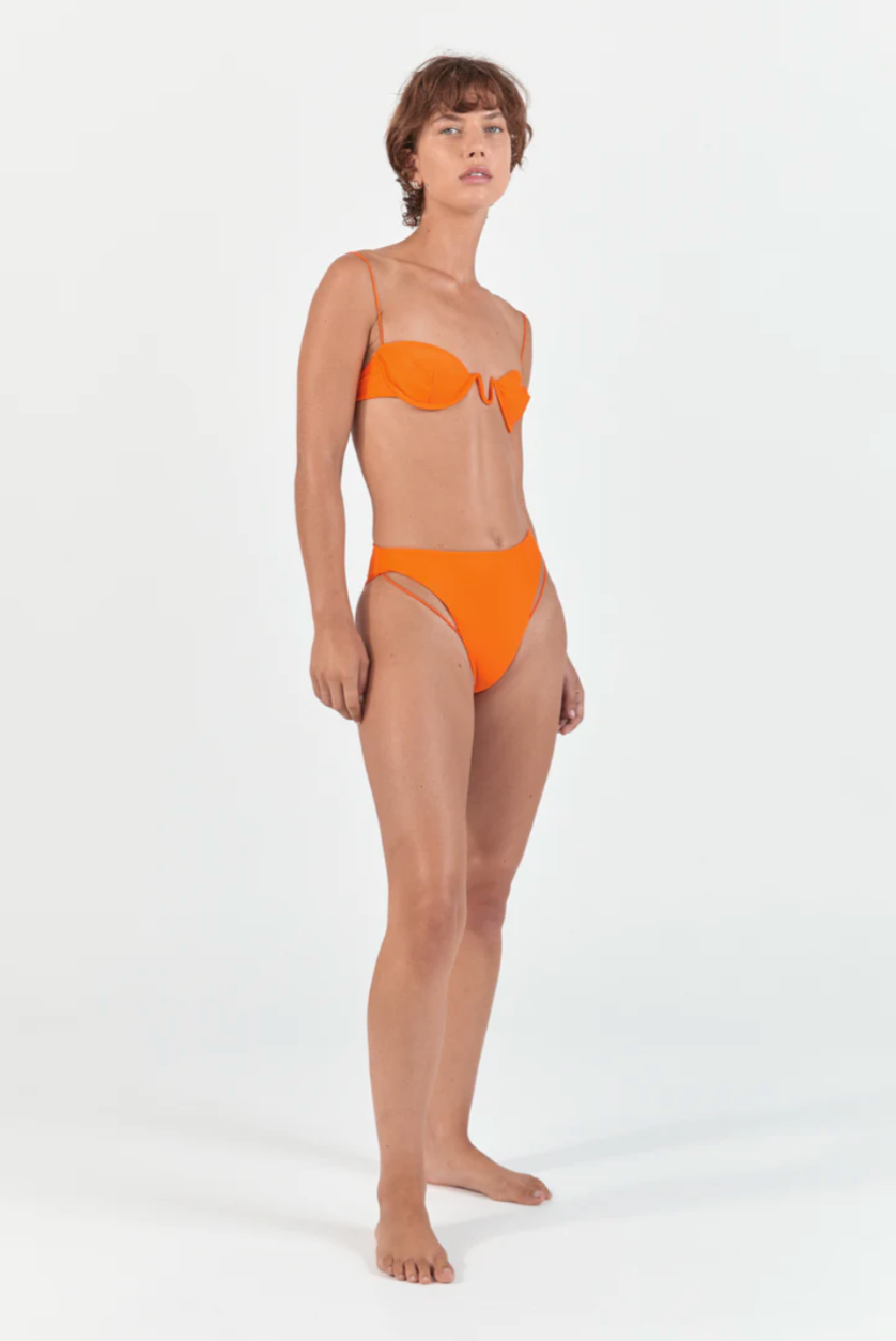 WIRE BALCONETTE TOP BRIGHT ORANGE