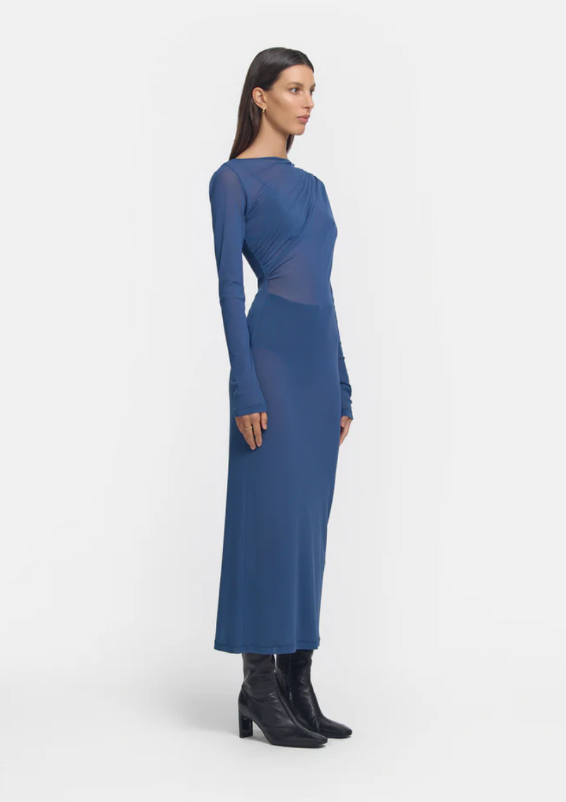 LOVESTRUCK DRESS SLATE BLUE - VIKTORIA + WOODS