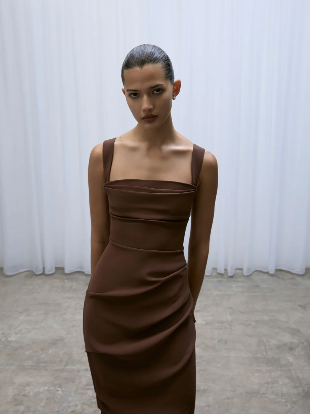 RAF DRESS CHOCOLATE