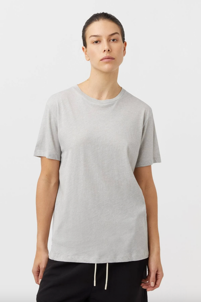 GERARD LOGO TEE GREY MARLE/WHITE - C+M