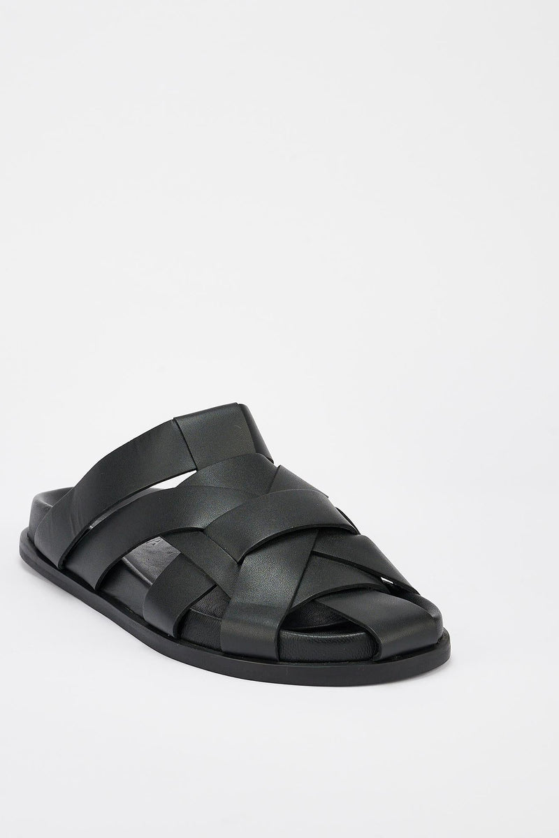 VANCE FOOTBED BLACK - SOL SANA