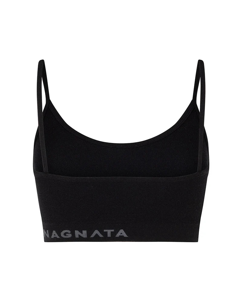 RYO WOOL RIB CROP BLACK