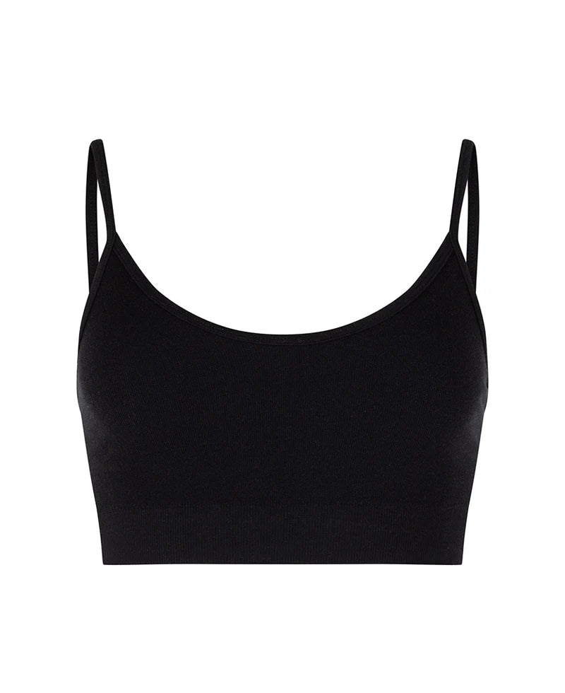 RYO WOOL RIB CROP BLACK - NAGNATA