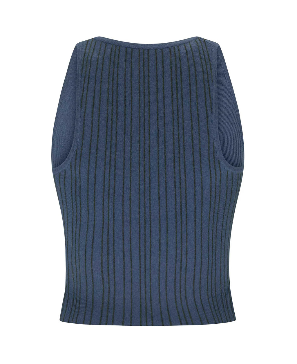 PATTY PINSTRIPE WOOL TOP DENIM