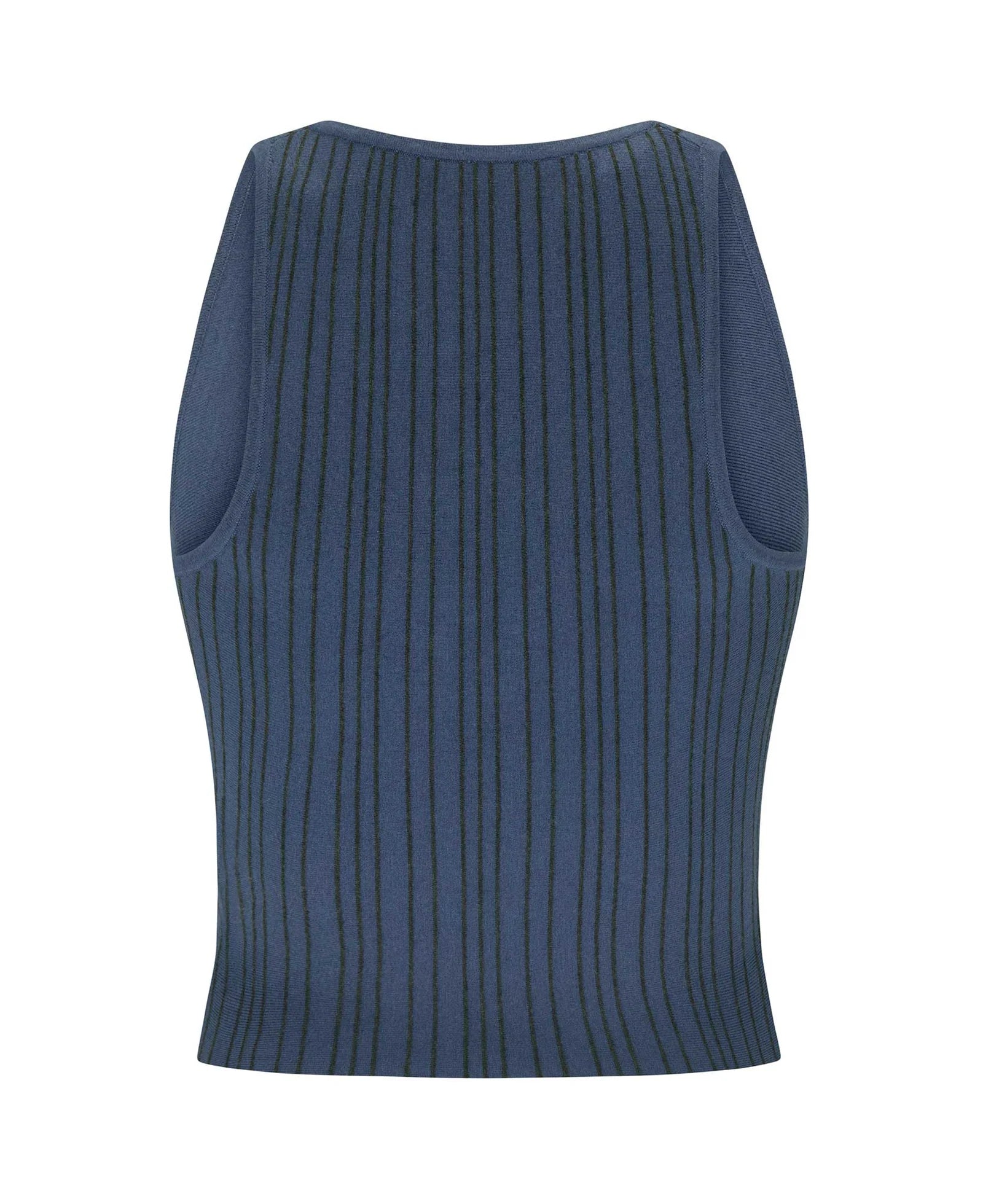 PATTY PINSTRIPE WOOL TOP DENIM