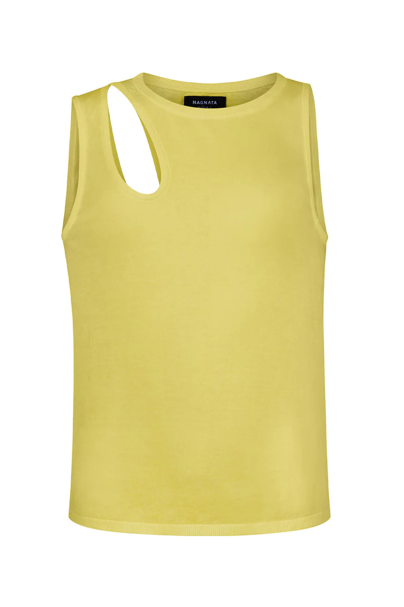 HIGHLIGHTER TANK CHARTREUSE/CREAM - NAGNATA