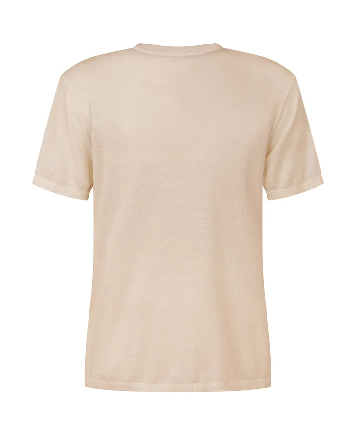 HIGHLIGHTER TEE SANDSTONE/CHARTREUSE - NAGNATA