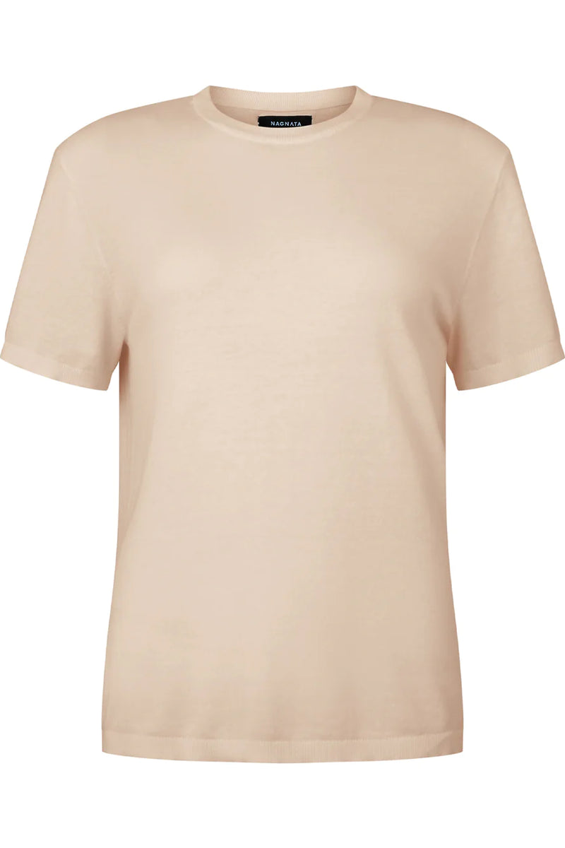 HIGHLIGHTER TEE SANDSTONE/CHARTREUSE - NAGNATA