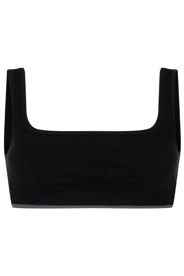 CLASSIC WOOL BRALET BLACK - NAGNATA