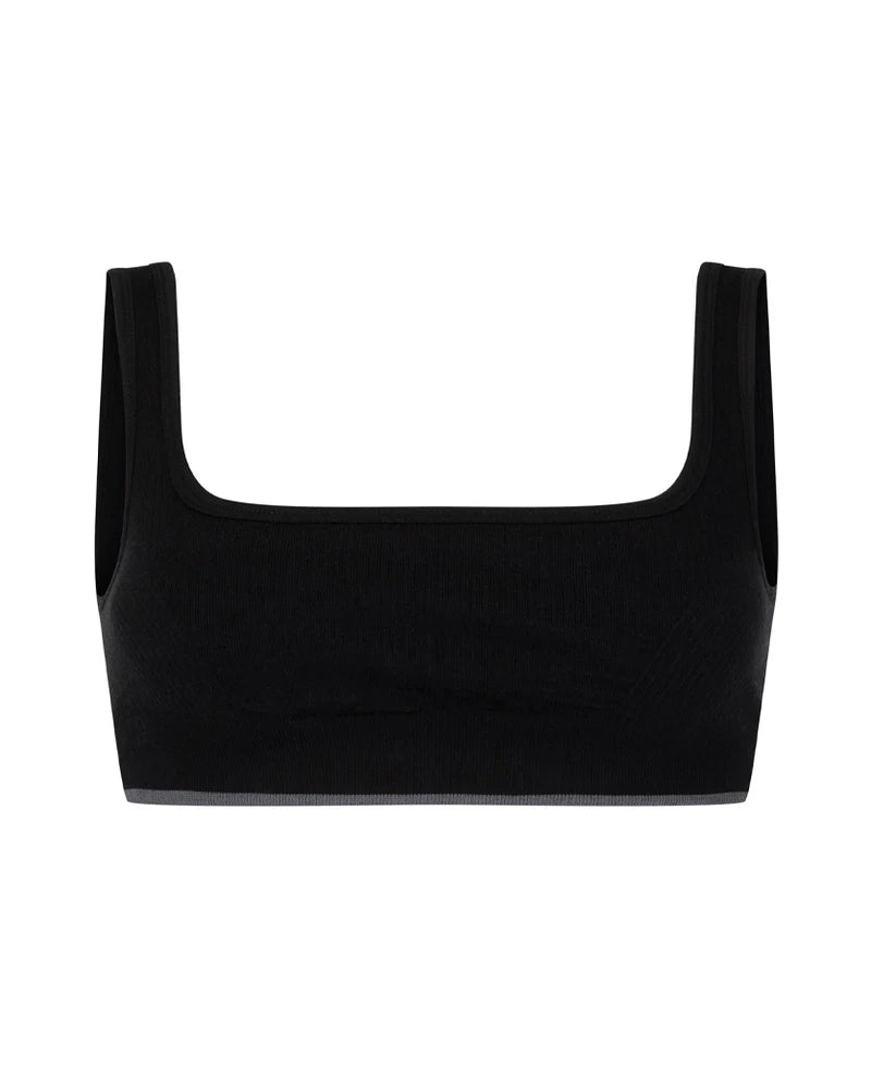 CLASSIC WOOL BRALET BLACK - NAGNATA