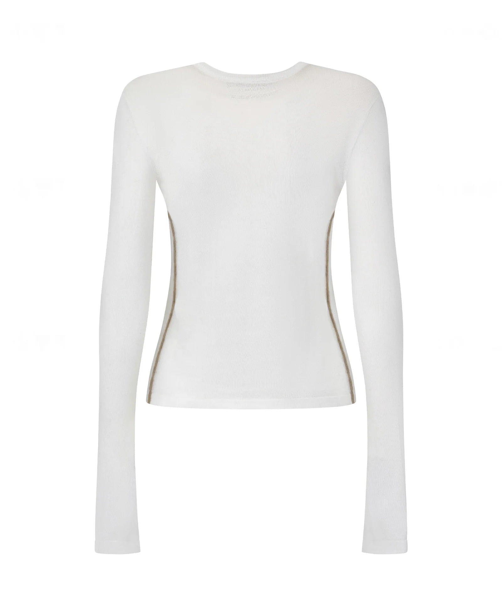 SHEER ESSENTIALS LONG SLEEVE TOP CREAM