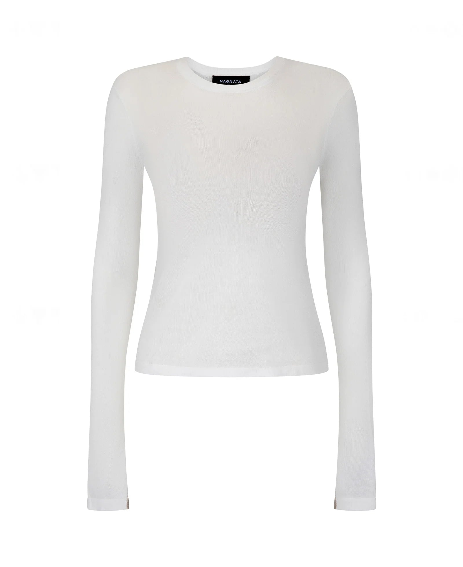 SHEER ESSENTIALS LONG SLEEVE TOP CREAM