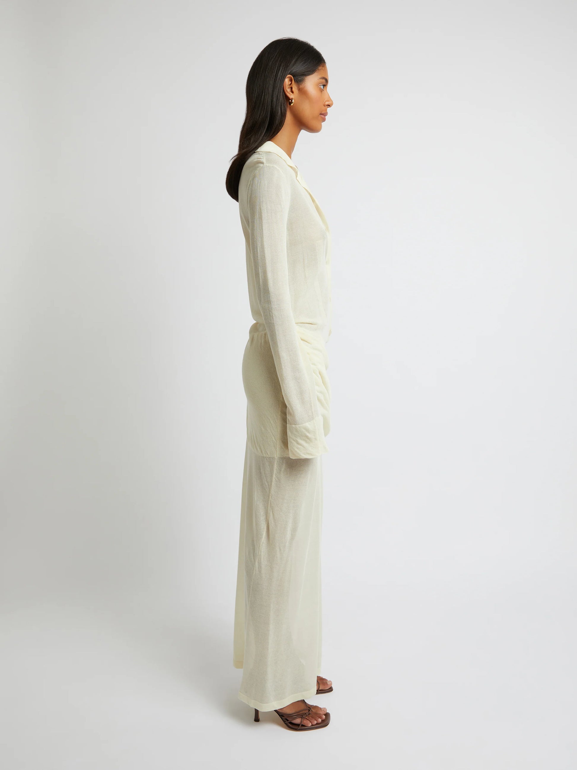 KAVIRO KNIT POLO DRESS BUTTER