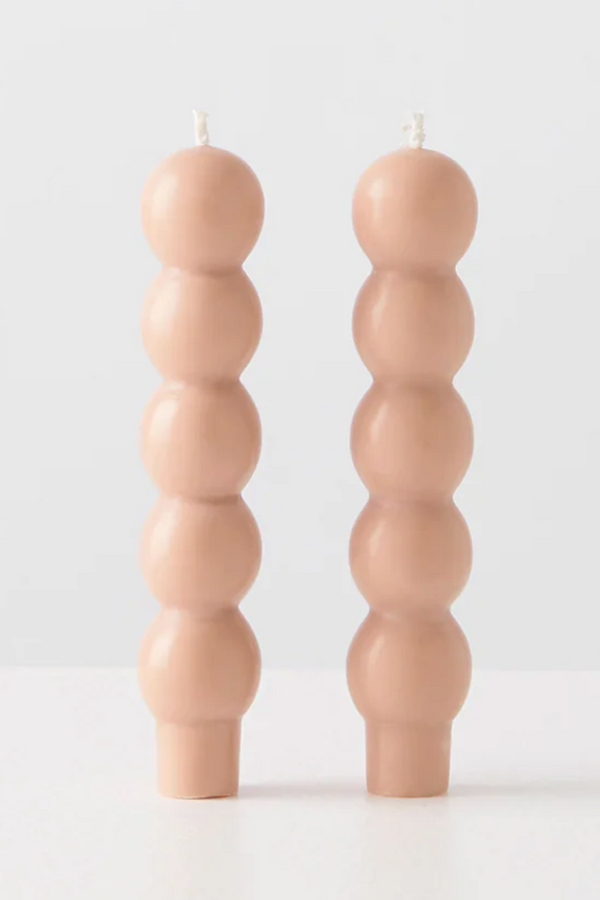 2 VOLUTE CANDLES SABLE - MAISON BALZAC