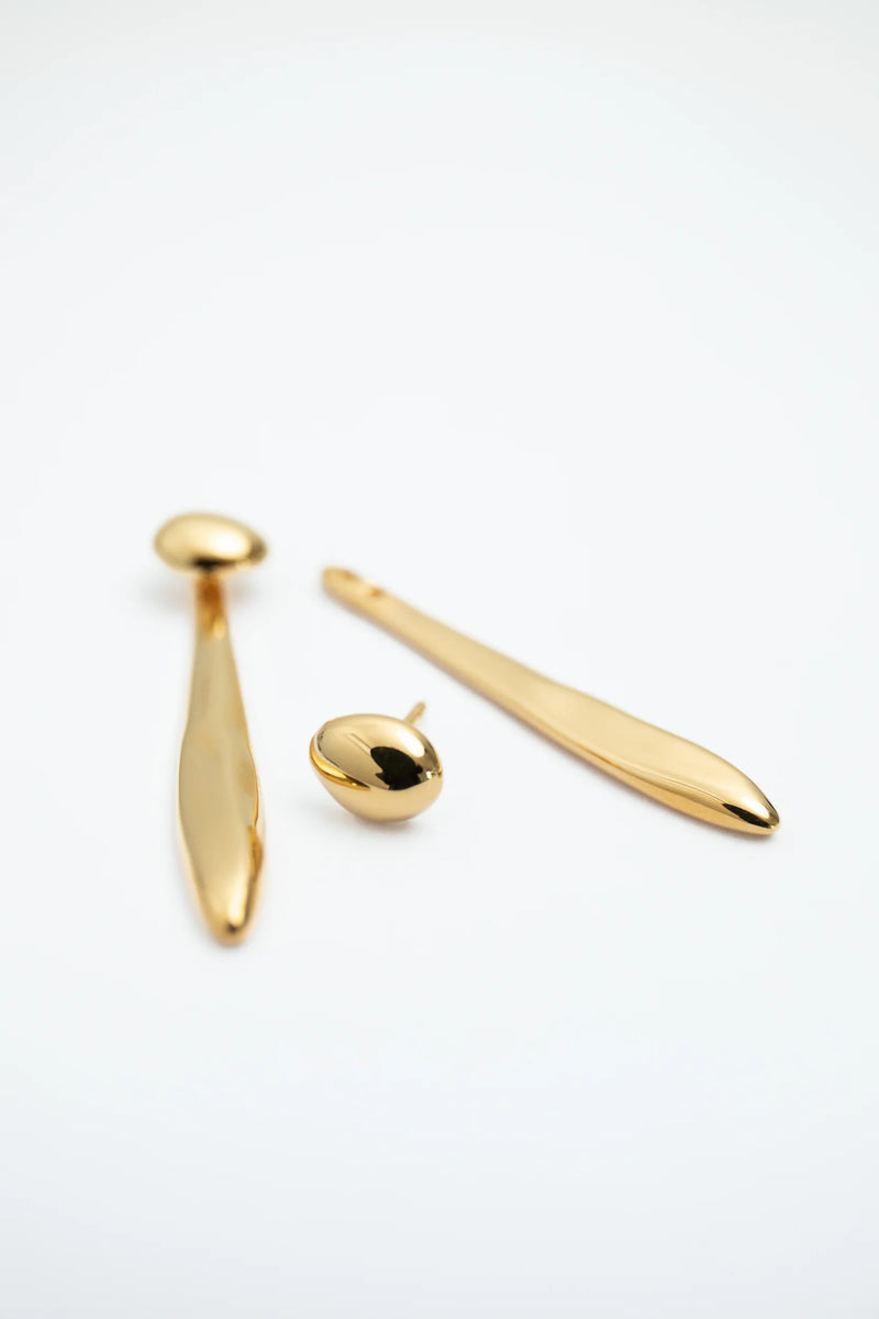 VERSO DROP EARRINGS GOLD - NINA GORDON