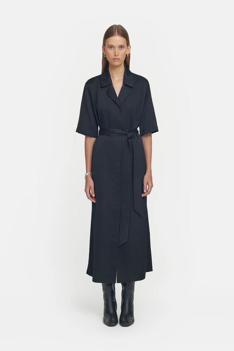 JUILLIARD SHIRT DRESS BLACK - VIKTORIA + WOODS