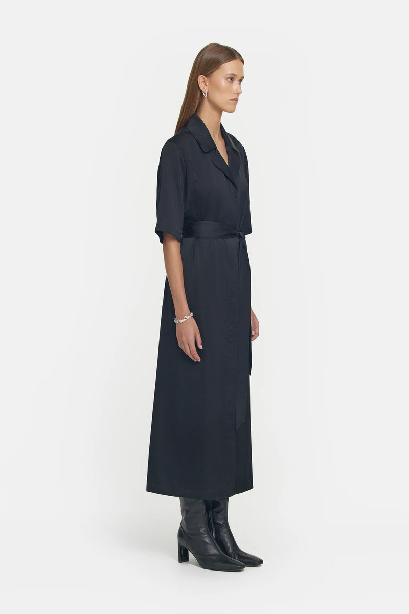 JUILLIARD SHIRT DRESS BLACK - VIKTORIA + WOODS