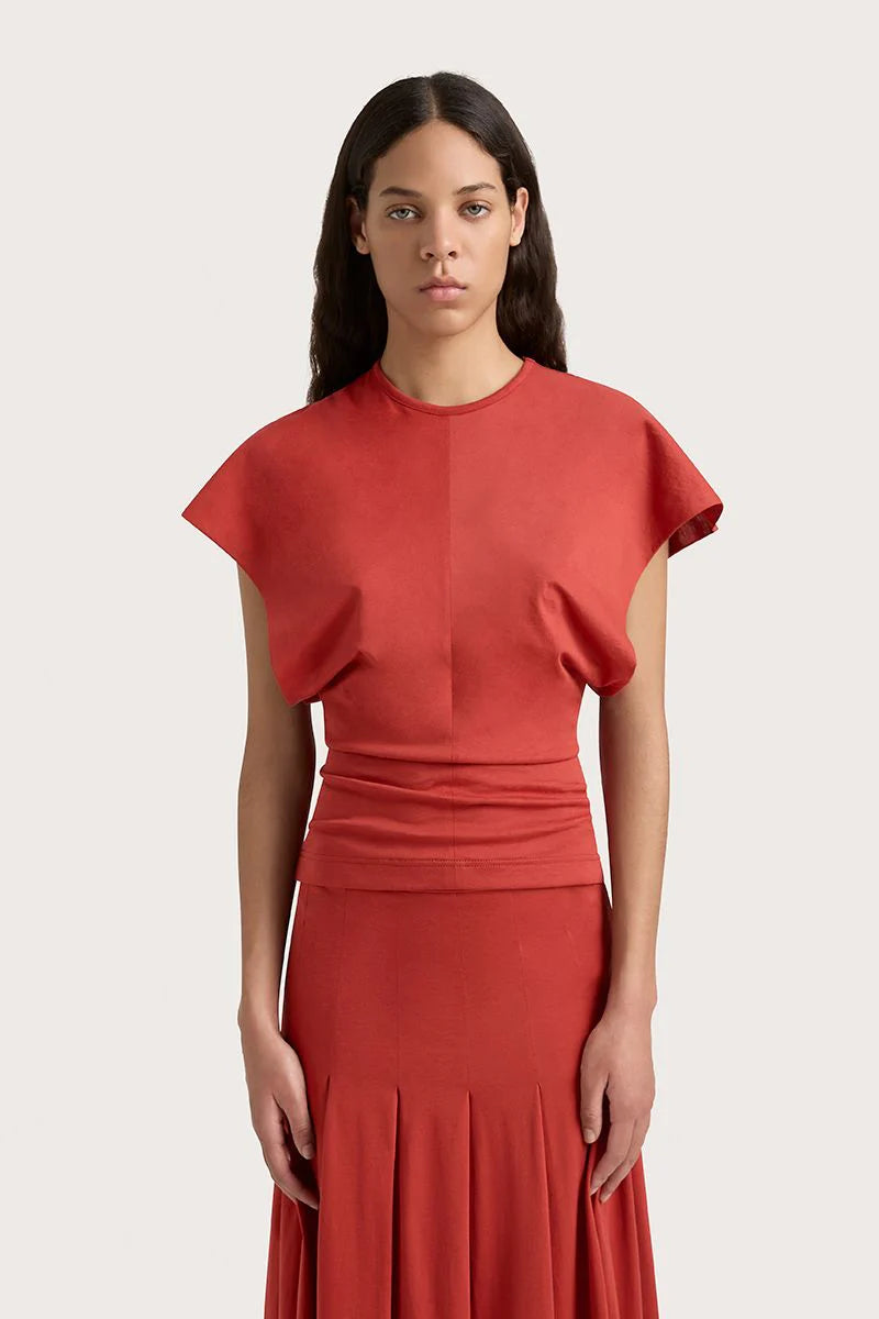COLMAR SHORT SLEEVE TOP GARNET