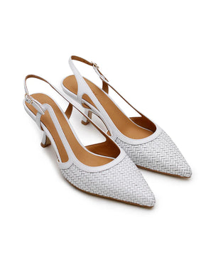 WOVEN SLING BACK 9424 SNOW