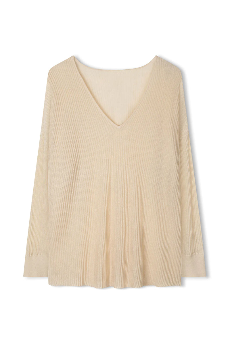 STONE ORGANIC LINEN BLEND KNIT TOP - ZULU + ZEPHYR