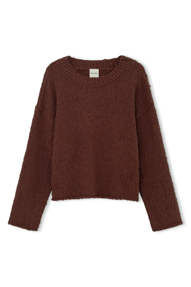 PLUM BOUCLE KNIT JUMPER - ZULU + ZEPHYR