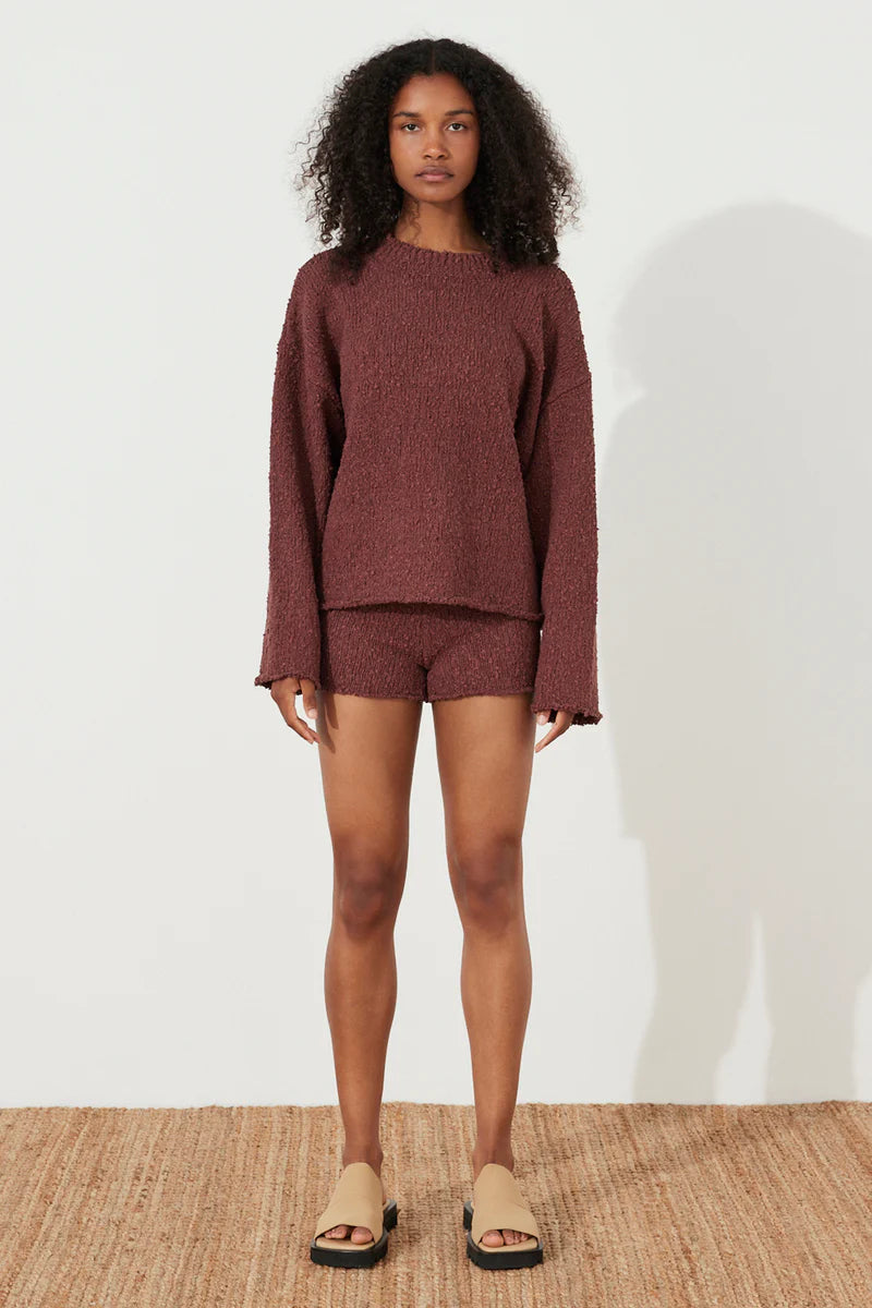 PLUM BOUCLE KNIT JUMPER - ZULU + ZEPHYR