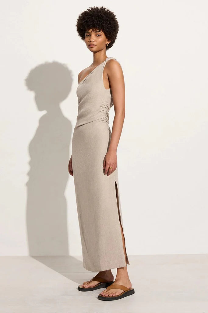 JOMANA MIDI DRESS NATURAL - FAITHFULL THE BRAND