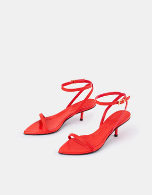 LEONA POMELO RED GLOSSY LEATHER