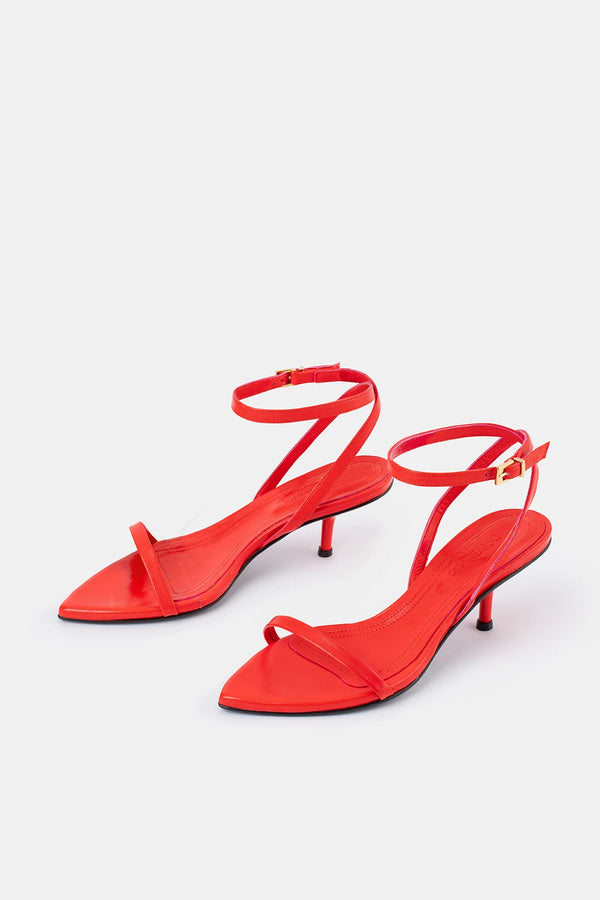 LEONA POMELO RED GLOSSY LEATHER - DEPT. OF FINERY
