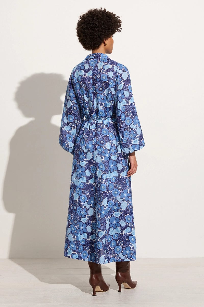 LOS CINCO MAXI DRESS LA MIRA FLORAL BLUE - FAITHFULL THE BRAND