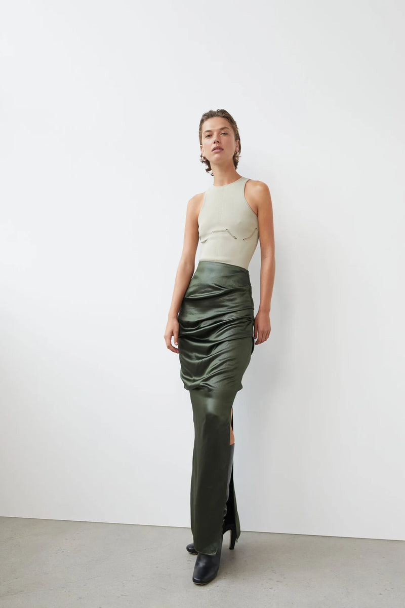 08 REMMY SKIRT DARK GREEN - PARIS GEORGIA