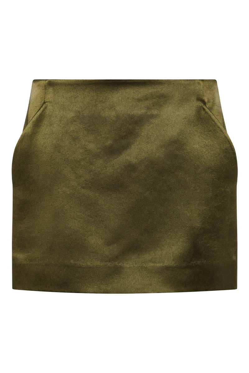 CASS MINI SKIRT OLIVE - PARIS GEORGIA