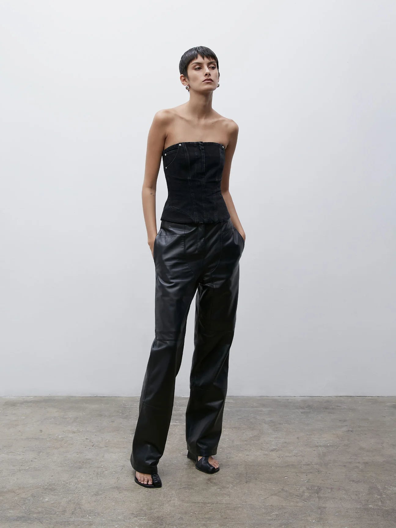 JO BODICE BLACK DENIM