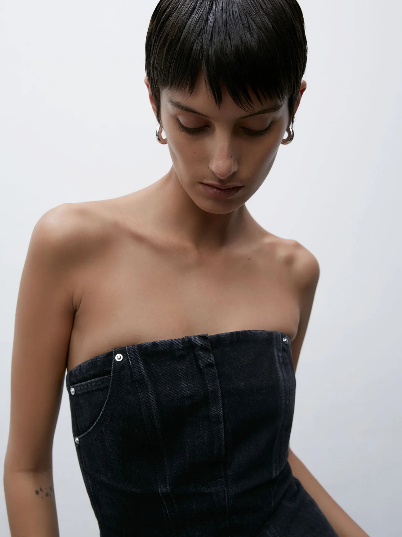 JO BODICE BLACK DENIM