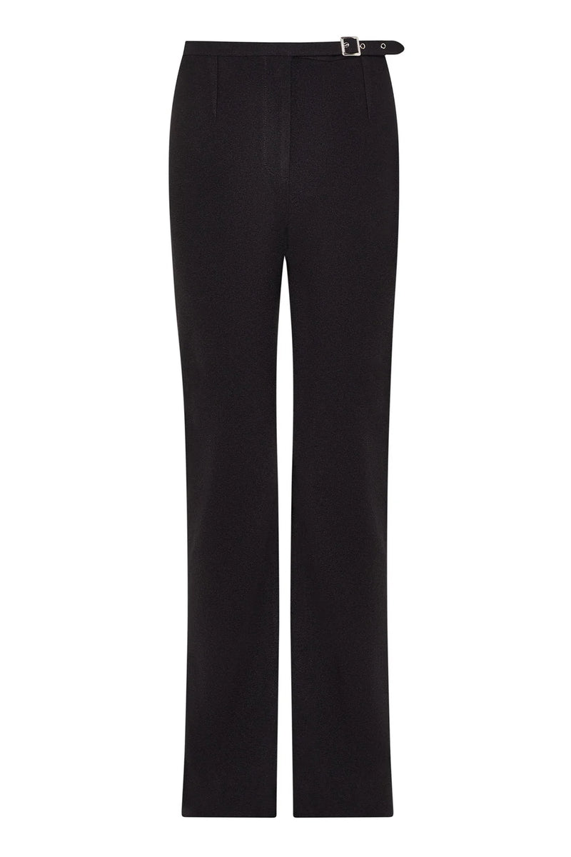 SLEEK BELTED PANT BLACK - PARIS GEORGIA