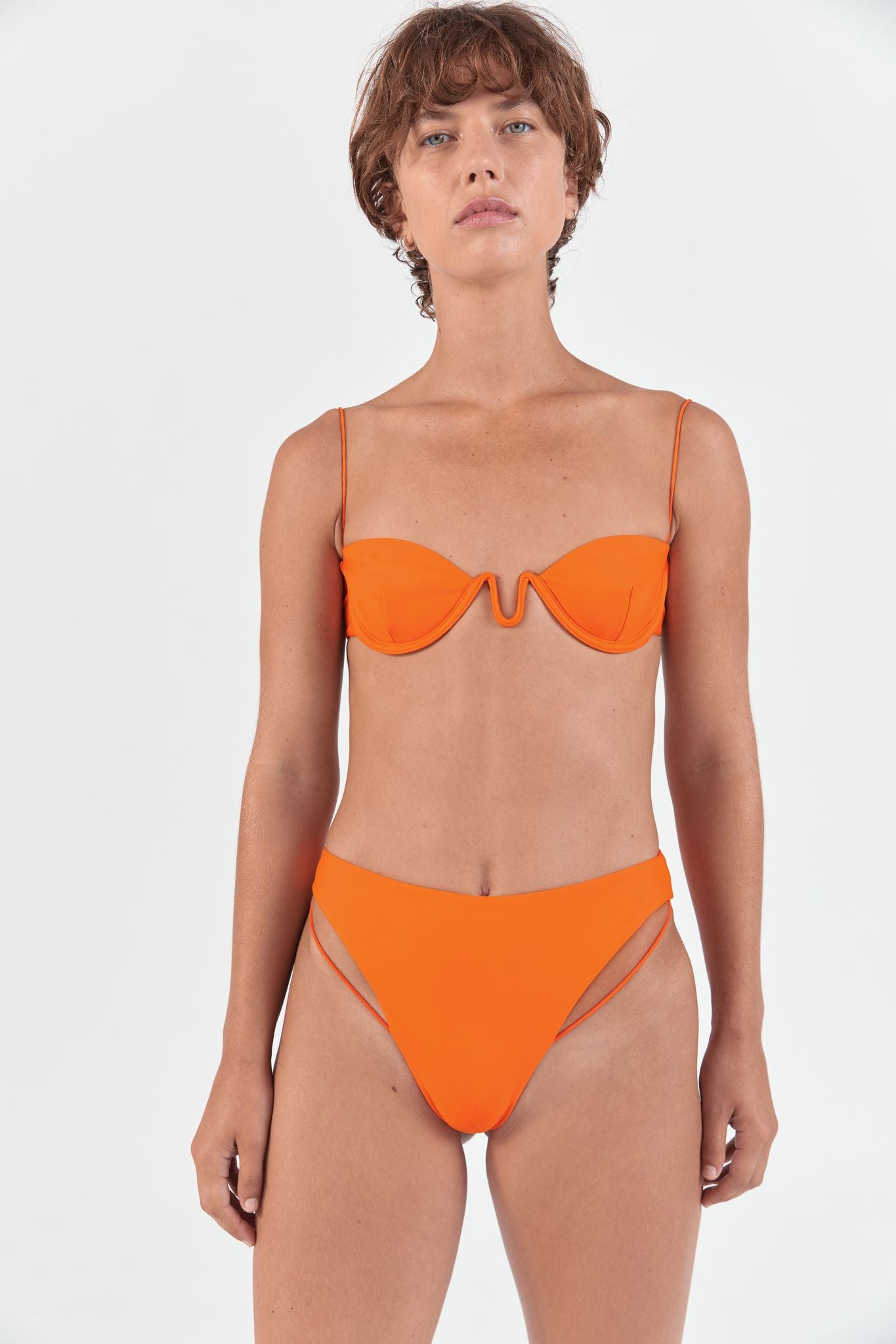 WIRE BALCONETTE TOP BRIGHT ORANGE