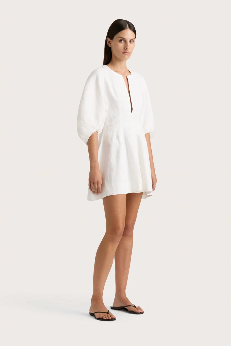 SOLEIL MINI DRESS WHITE - FAITHFULL THE BRAND