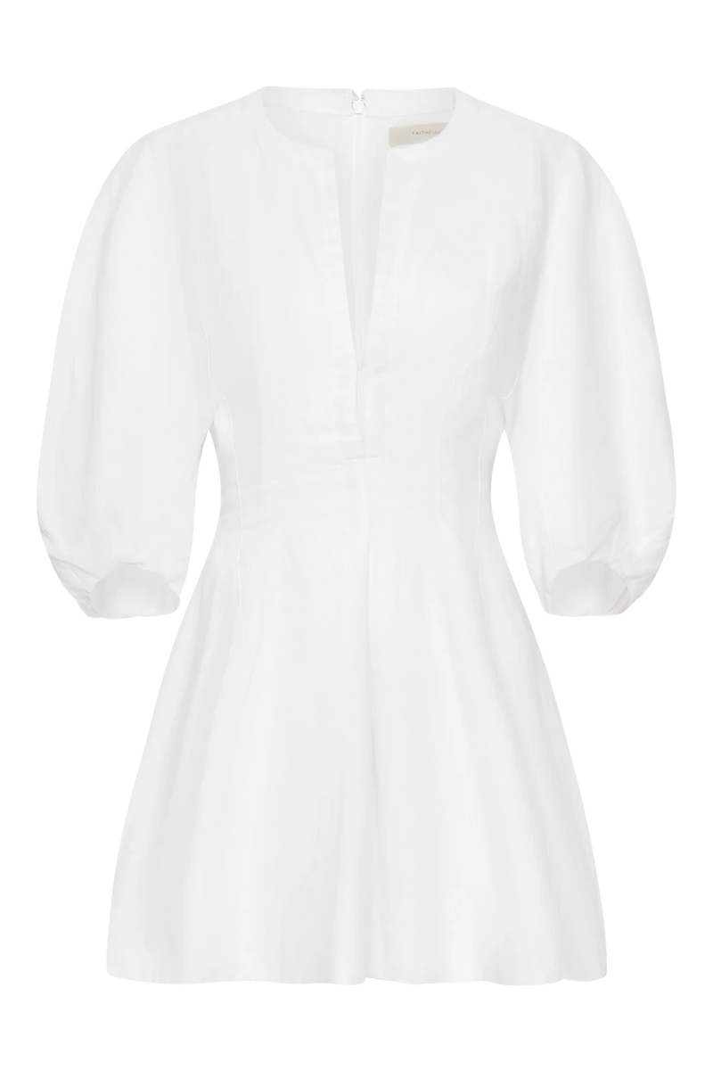 SOLEIL MINI DRESS WHITE - FAITHFULL THE BRAND