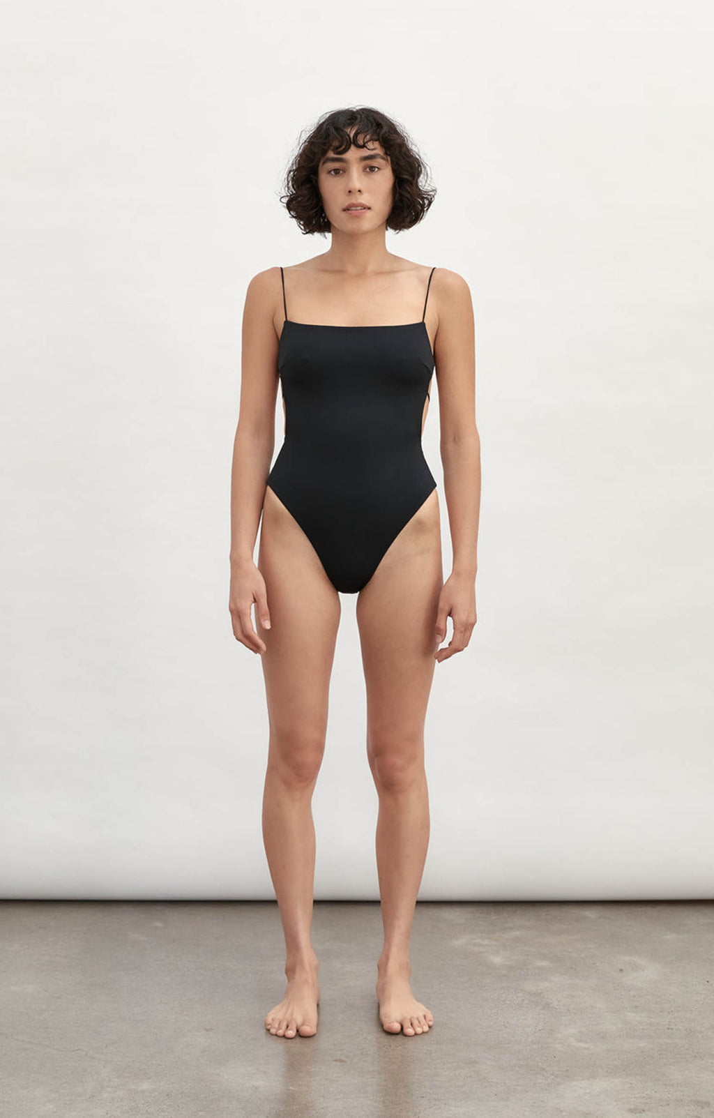 FINE STRAP ONE PIECE BLACK