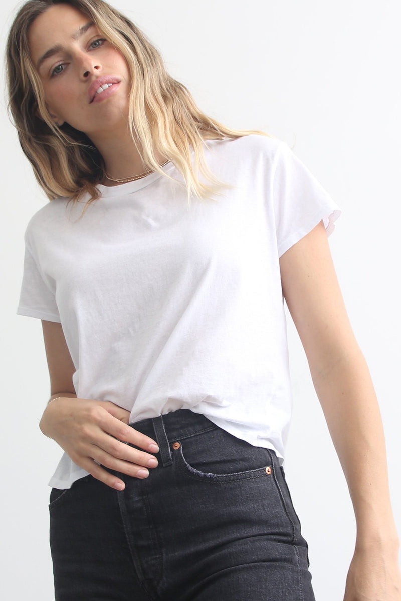 HARLEY BOXY CREW WHITE - PERFECT WHITE TEE